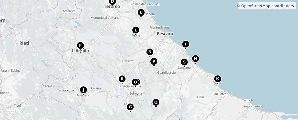 Map of Abruzzo