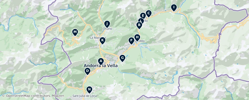Map of Andorra