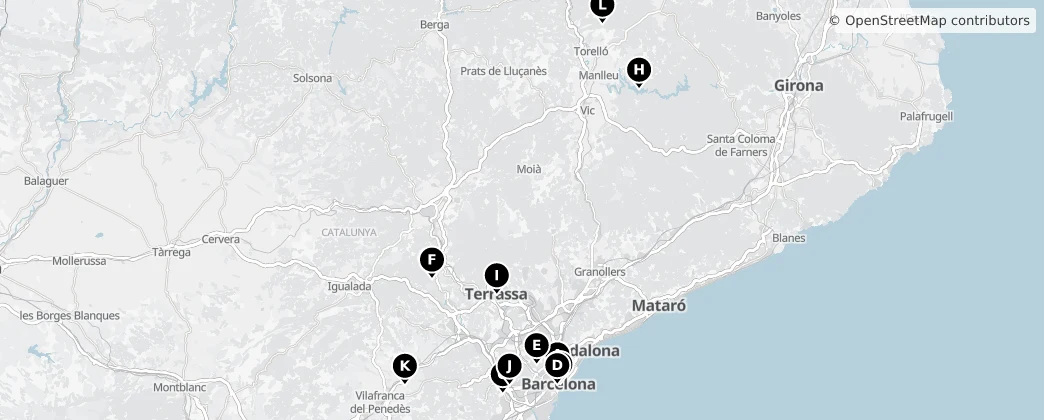 Map of Province of Barcelona