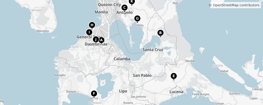 Map of Calabarzon