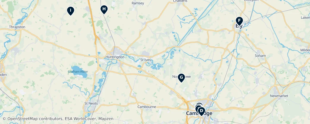 Map of Cambridgeshire