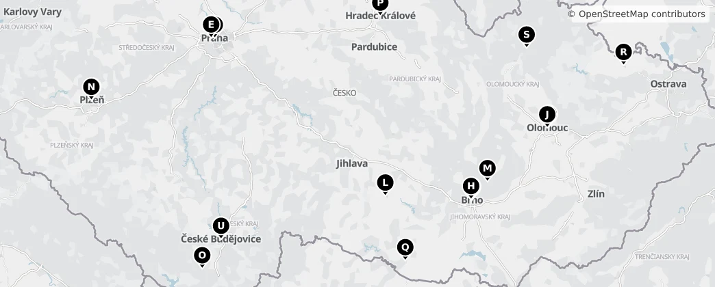 Map of The Czech Republic