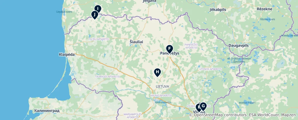Map of Lithuania