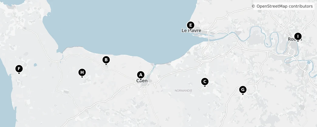 Map of Normandy