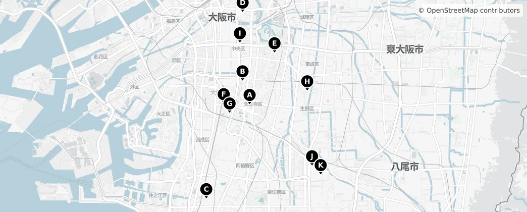 Map of Osaka