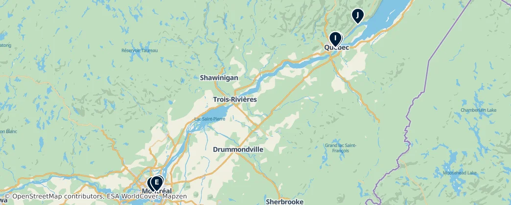 Map of Quebec