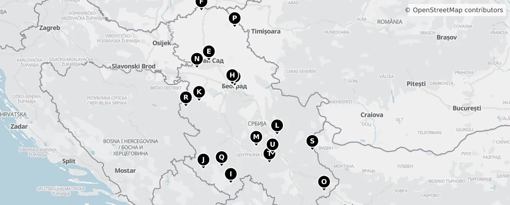 Map of Serbia