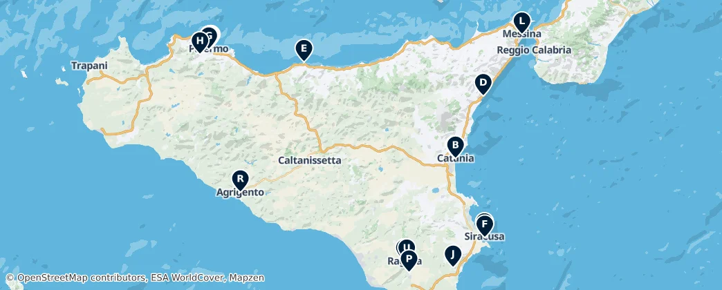 Map of Sicily