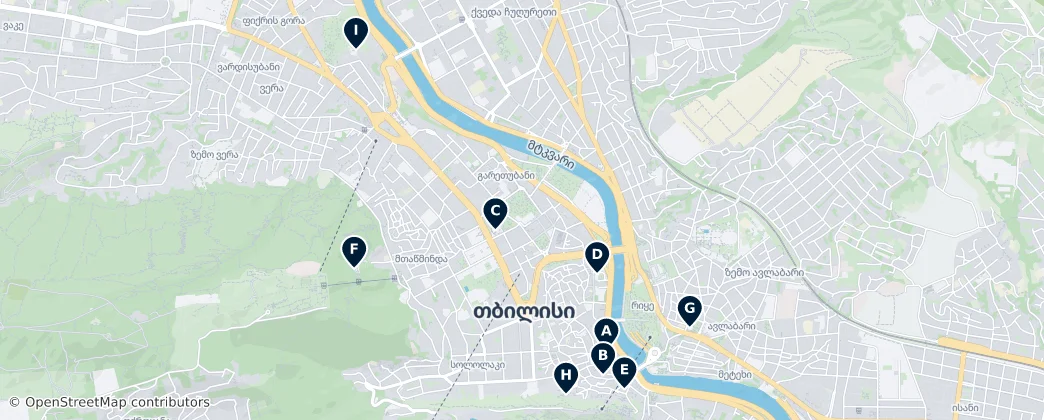 Map of Tbilisi
