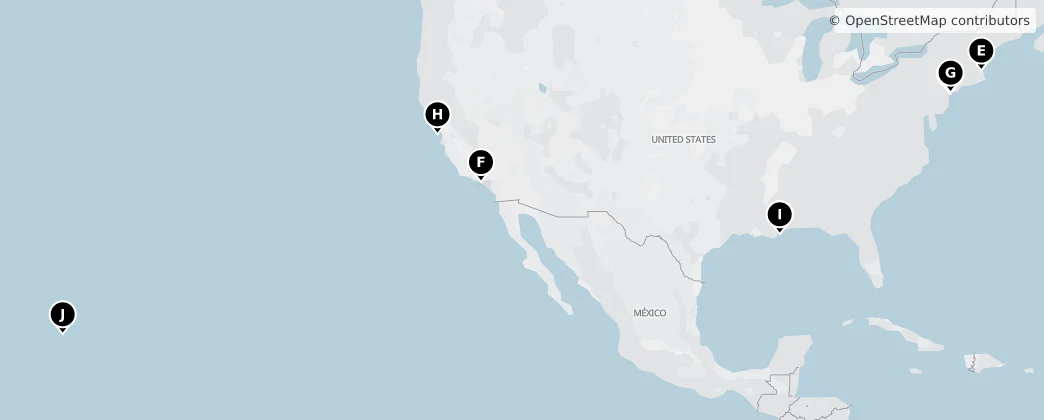 Map of United States of America