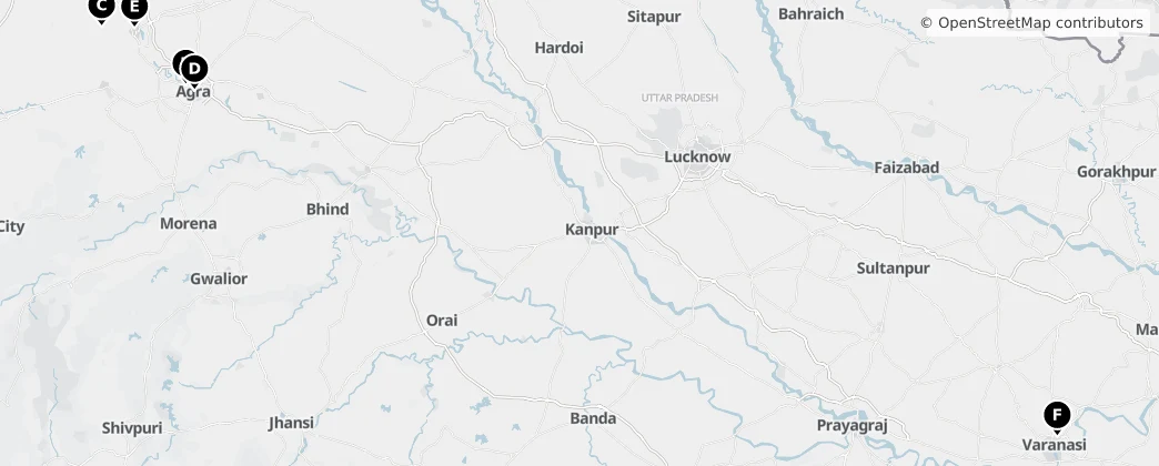 Map of Uttar Pradesh