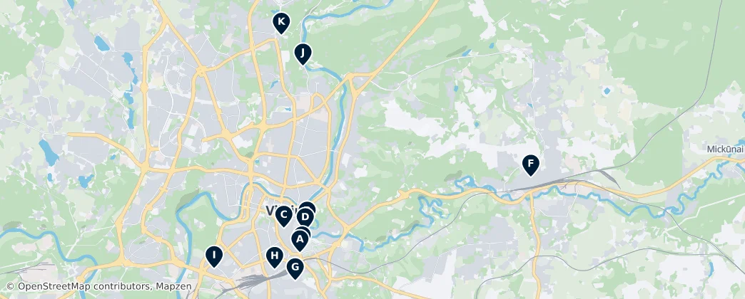 Map of Vilnius