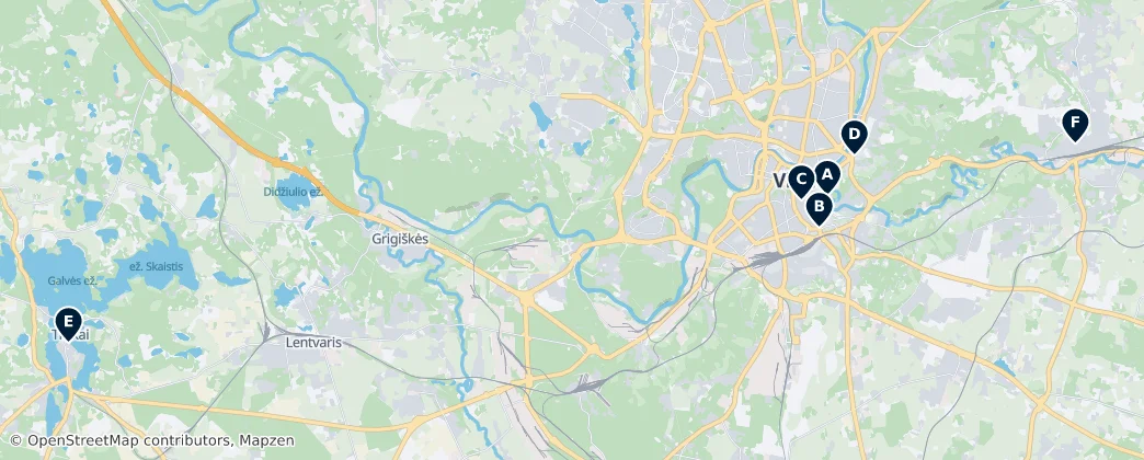 Map of Vilnius County