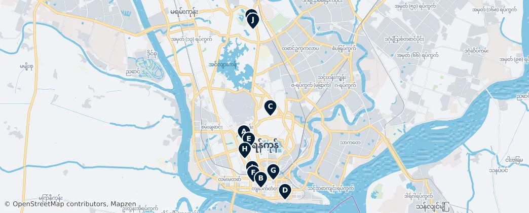 Map of Yangon