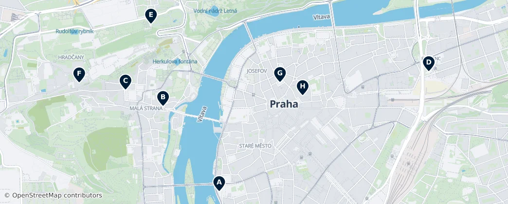 Map of Prague