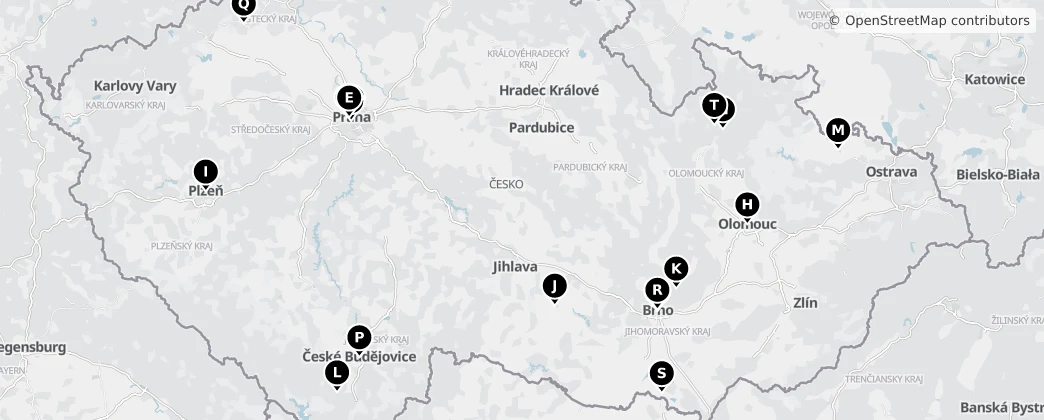 Map of The Czech Republic