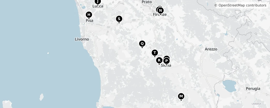 Map of Tuscany
