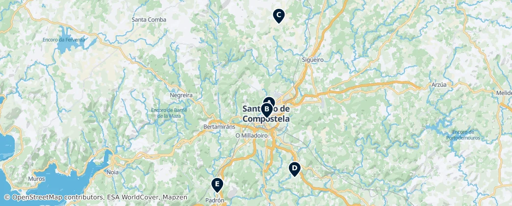 Map of Ла-Корунья