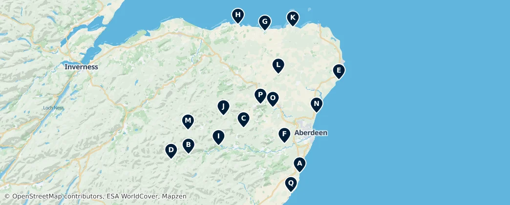 Map of Aberdeenshire