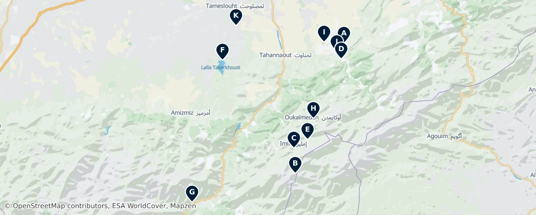 Map of Province d'Al Haouz    aqlym alhwz