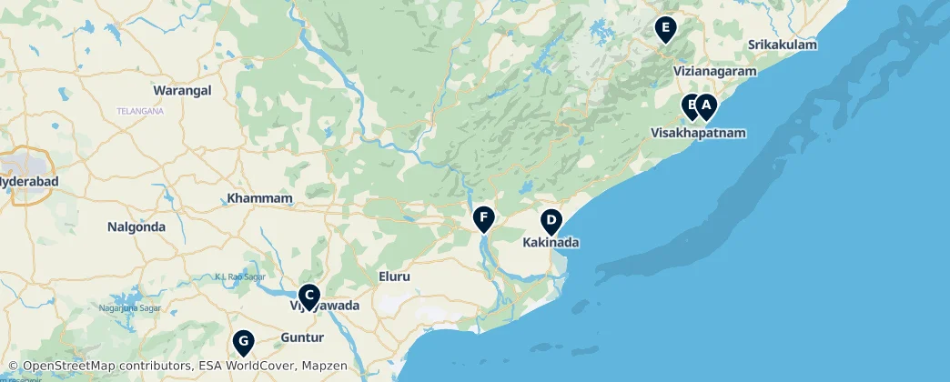 Map of Андхра-Прадеш