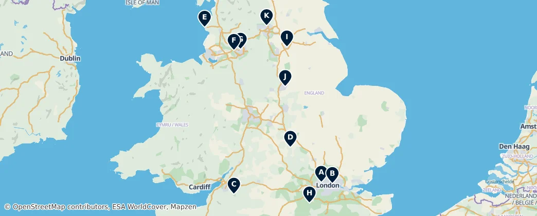 Map of England