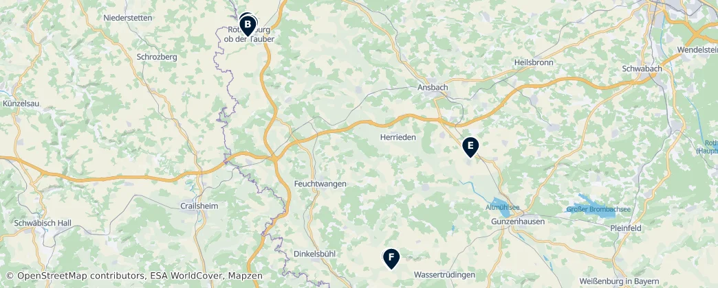 Map of Ансбах