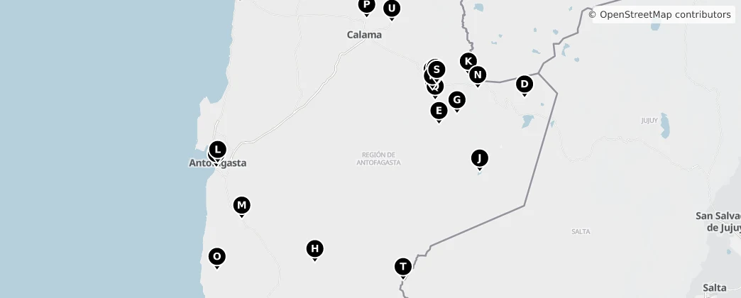 Map of Антофагаста