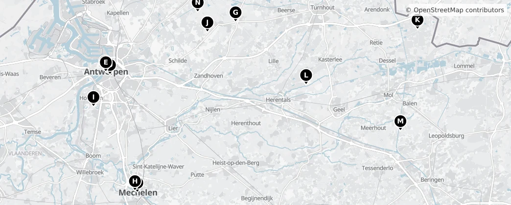 Map of Антверпен