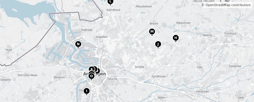 Map of Антверпен