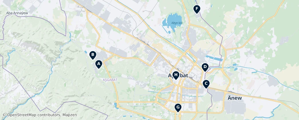 Map of Ашхабад