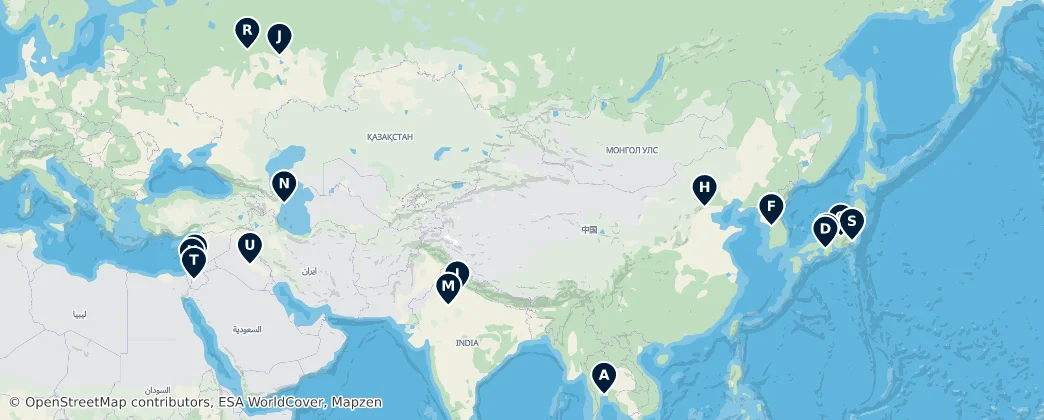 Map of Азия
