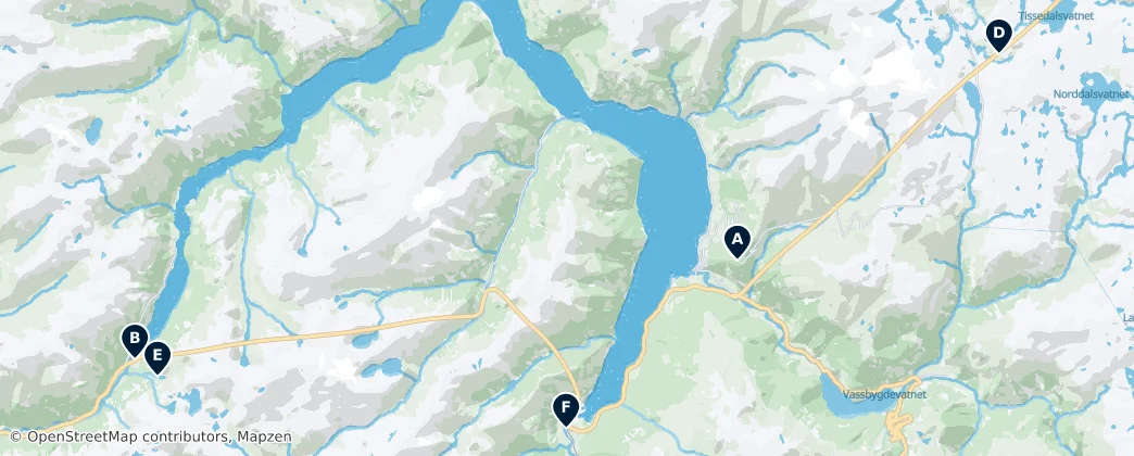 Map of Aurland