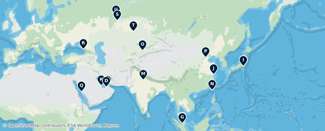 Map of Азия