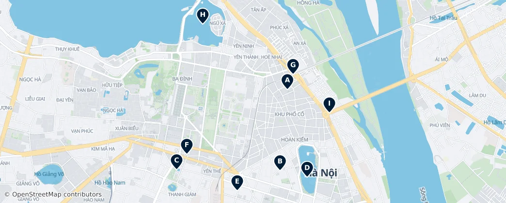 Map of Ba Dinh District