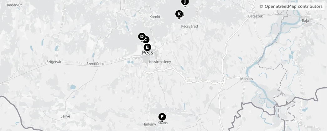 Map of Медье Баранья