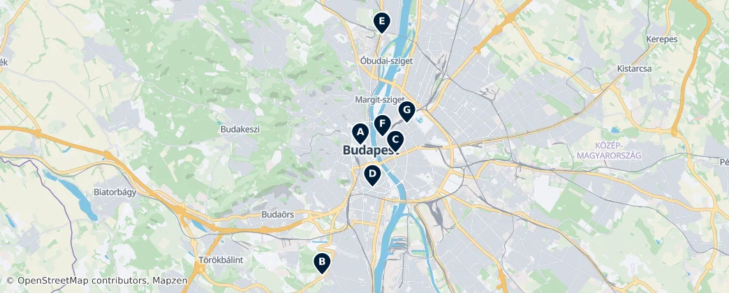 Map of Будапешт