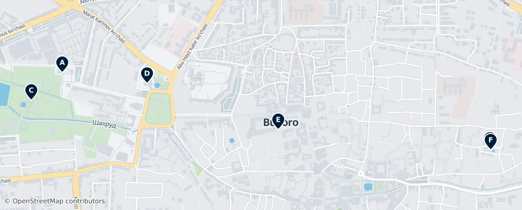 Map of Бухарская область