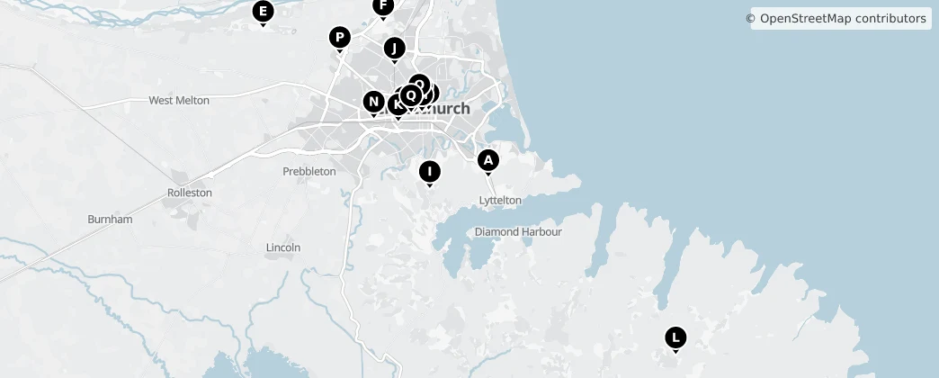 Map of Крайстчерч