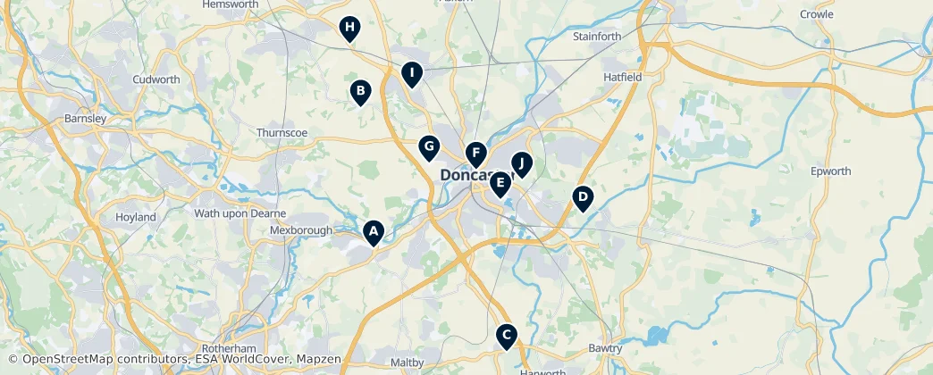 Map of Донкастер