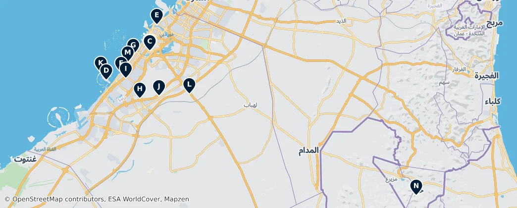 Map of Дубай