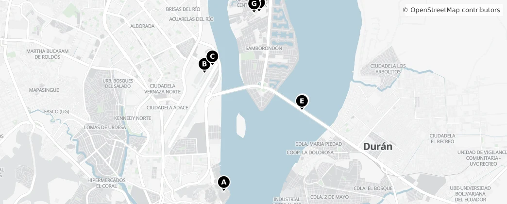 Map of Durán Canton