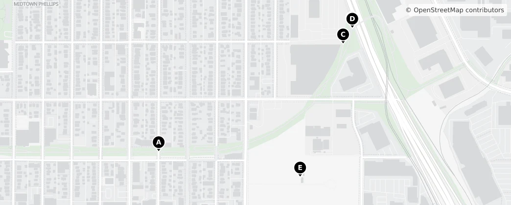 Map of East Phillips, Minneapolis