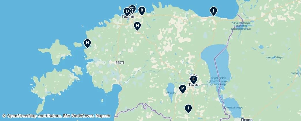 Map of Эстония