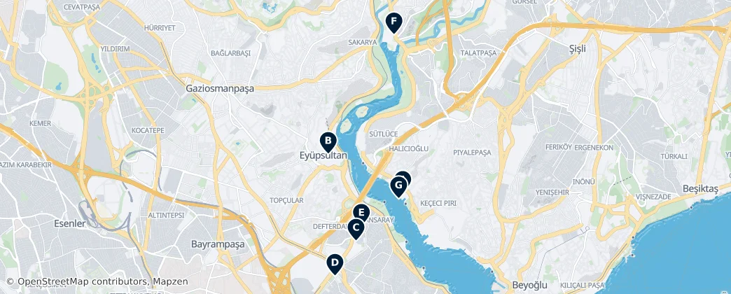 Map of Эюпсултан