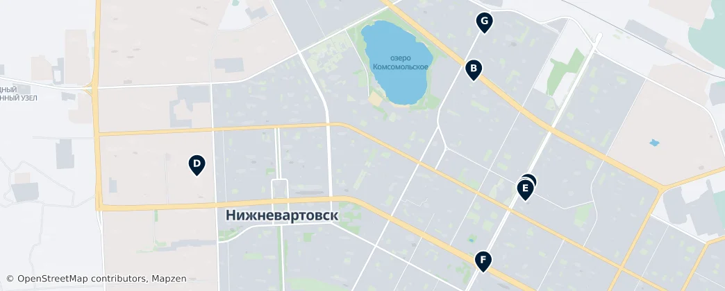 Map of Нижневартовск