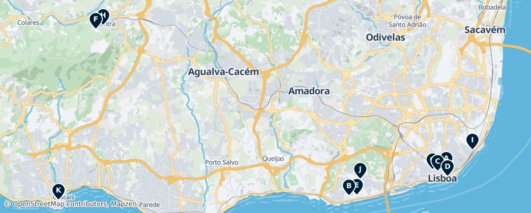 Map of Большой Лиссабон