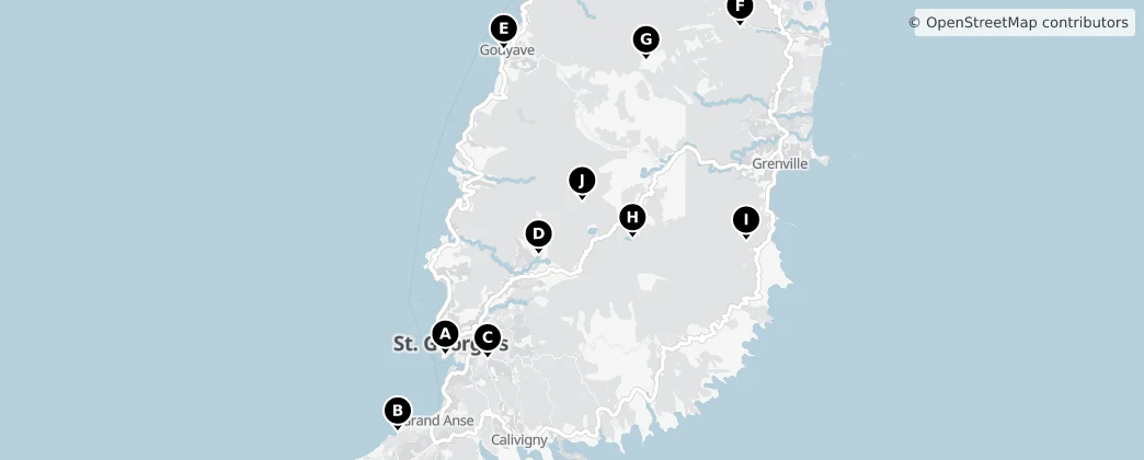 Map of Grenada
