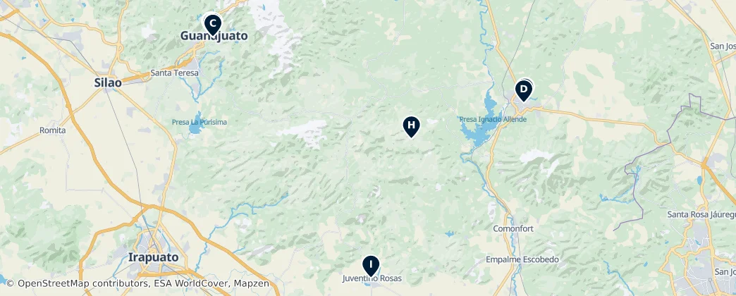 Map of Гуанахуато