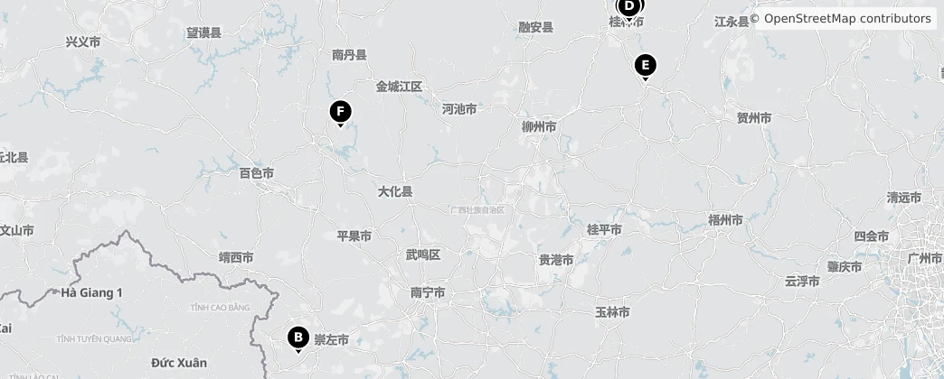 Map of Гуанси-Чжуанский автономный район